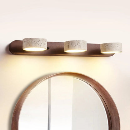 Wandlamp Travertine Japandi Draaibaar met Meerdere Lichtpunten