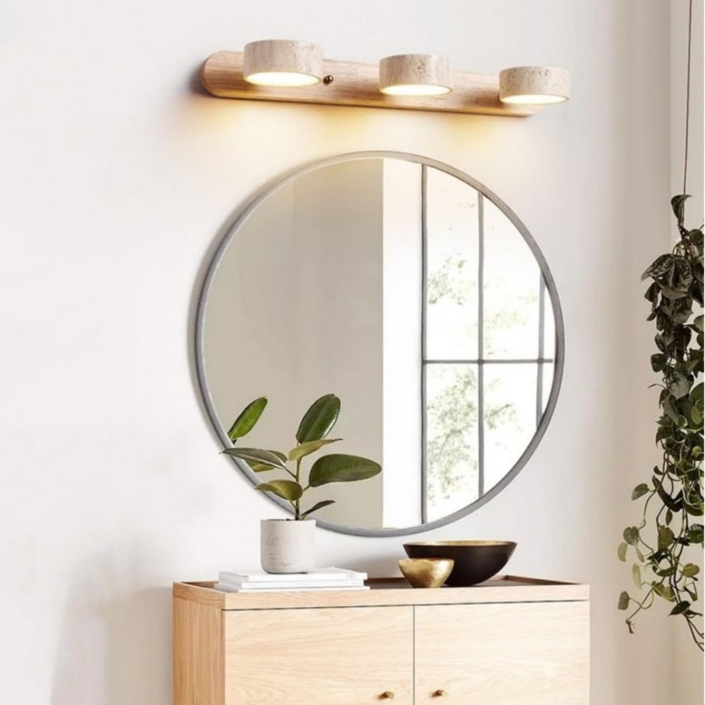 Wandlamp Travertine Japandi Draaibaar met Meerdere Lichtpunten