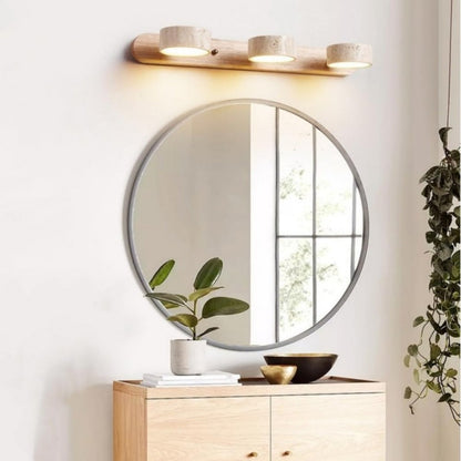 Wandlamp Travertine Japandi Draaibaar met Meerdere Lichtpunten