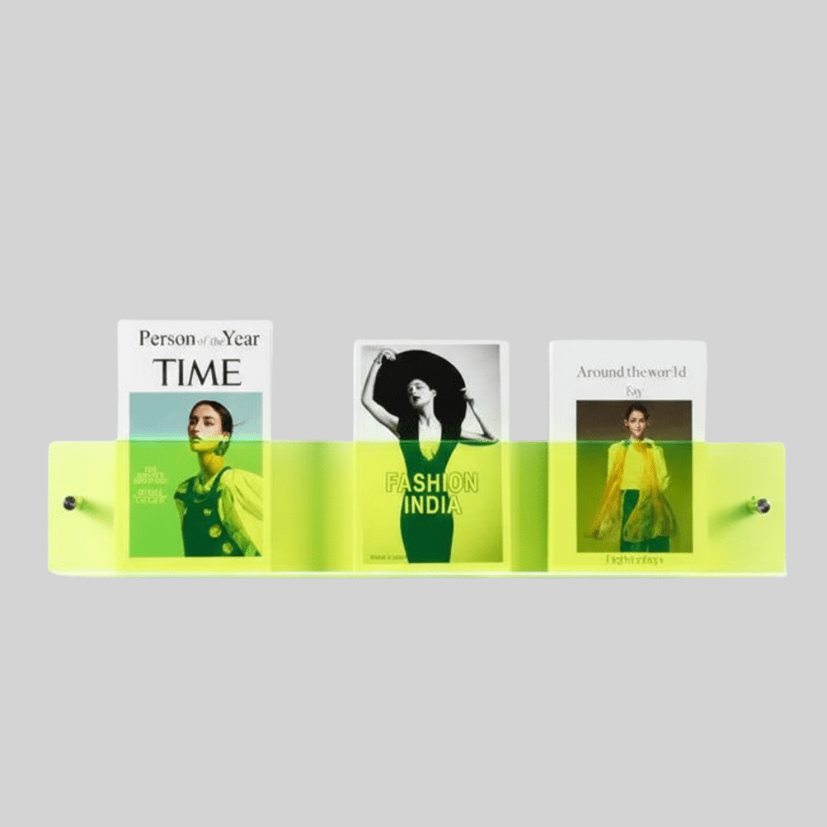 Wandplank voor Tijdschriften en Boeken met Zwevend Acryl Effect
