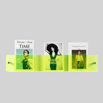 Wandplank voor Tijdschriften en Boeken met Zwevend Acryl Effect