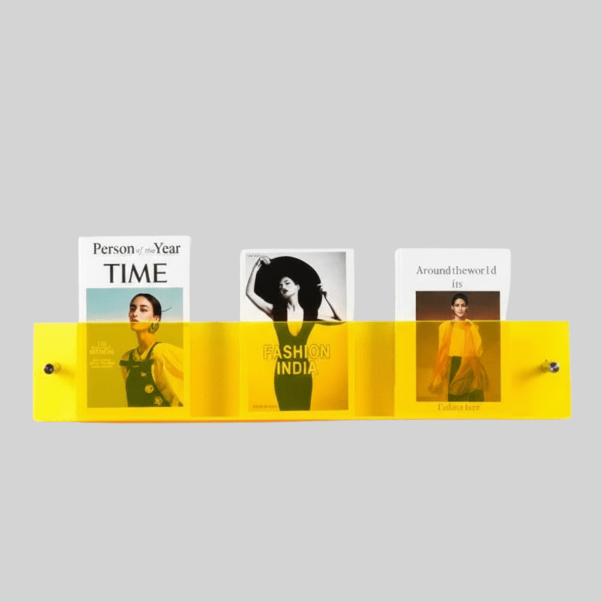 Wandplank voor Tijdschriften en Boeken met Zwevend Acryl Effect