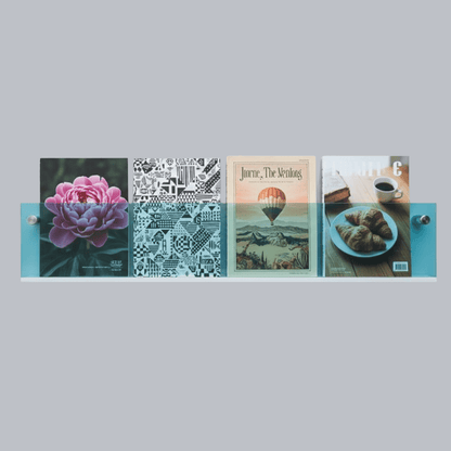 Wandplank voor Tijdschriften en Boeken met Zwevend Acryl Effect