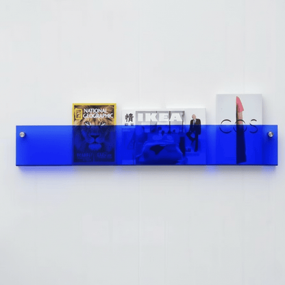 Wandplank voor Tijdschriften en Boeken met Zwevend Acryl Effect
