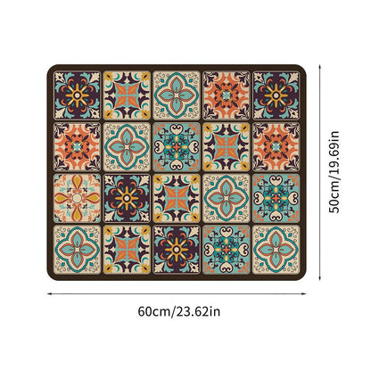 Wasmachine Beschermmat met Antislip Onderkant en Bohemian Print
