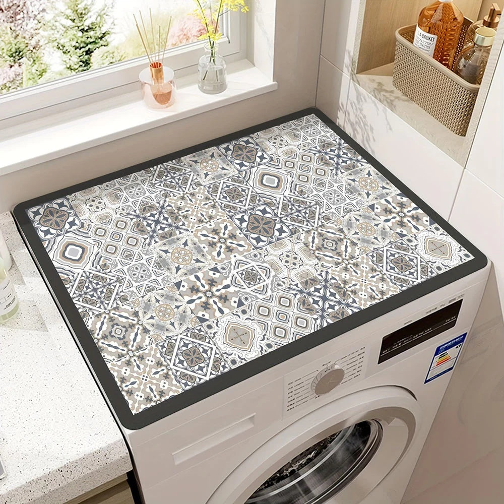 Wasmachine Beschermmat met Antislip Onderkant en Bohemian Print