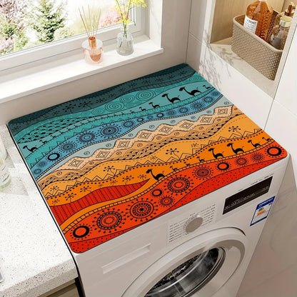 Wasmachine Beschermmat met Antislip Onderkant en Bohemian Print