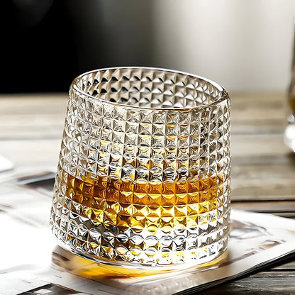 Whiskyglас met 360° Draaibaar Design en Gestructureerde Wand