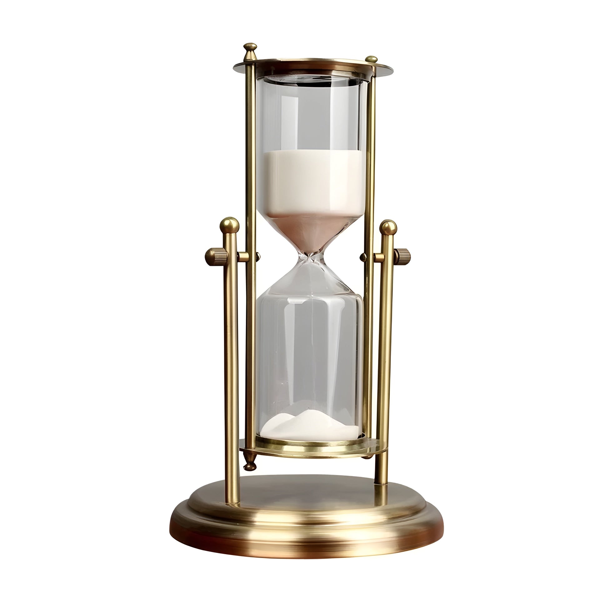 Zandloper Decoratief met Draaibaar Frame en Messing Standaard